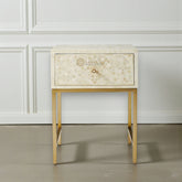 Star Bone Inlay Nightstand Beige
